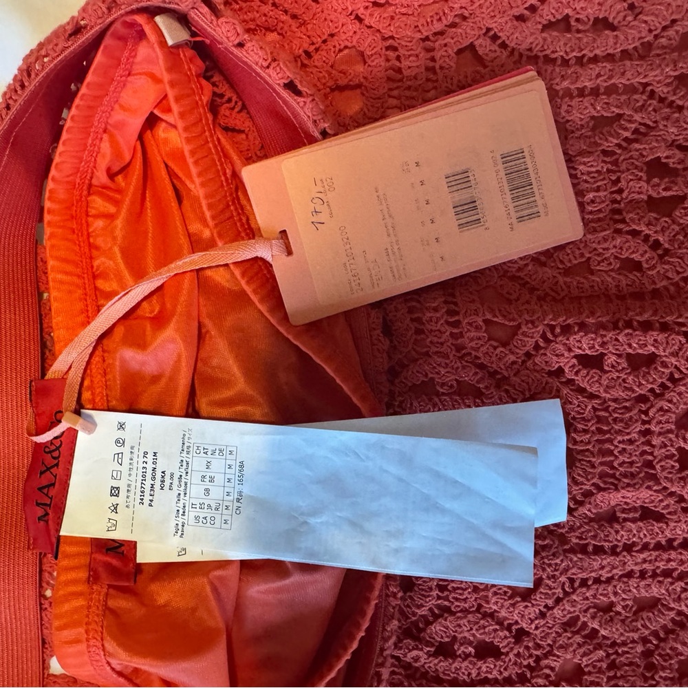 NWT MAX&Co. Coral Crochet Midi Skirt | Cotton Jersey Lining MaxMara - Picture 4 of 11